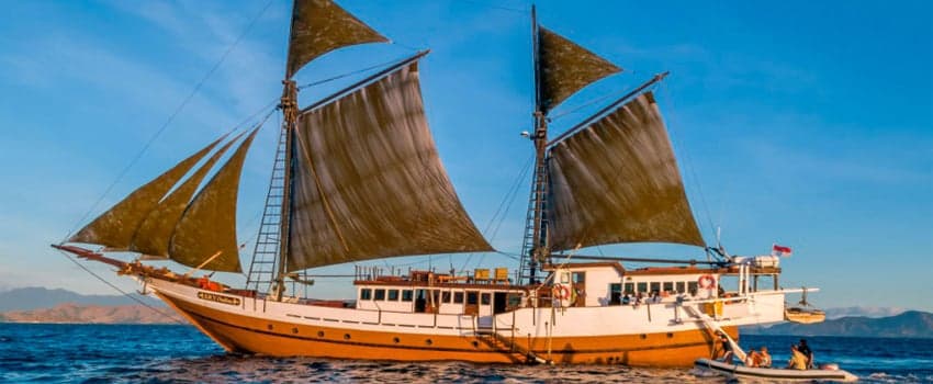 Ondina, a classic phinisi, charts a course through Raja Ampat and the Banda Sea, offering laid-back travel with world-class diving - manta rays, sea snakes, and rare macro critters