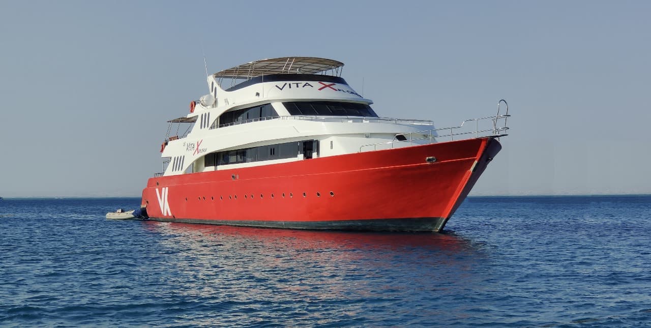 Vita Xplorer combines comfort with adventure in the Red Sea. Brothers Islands, Daedalus, and Abu Nuhas offer shark sightings, dramatic topography, and historic wrecks