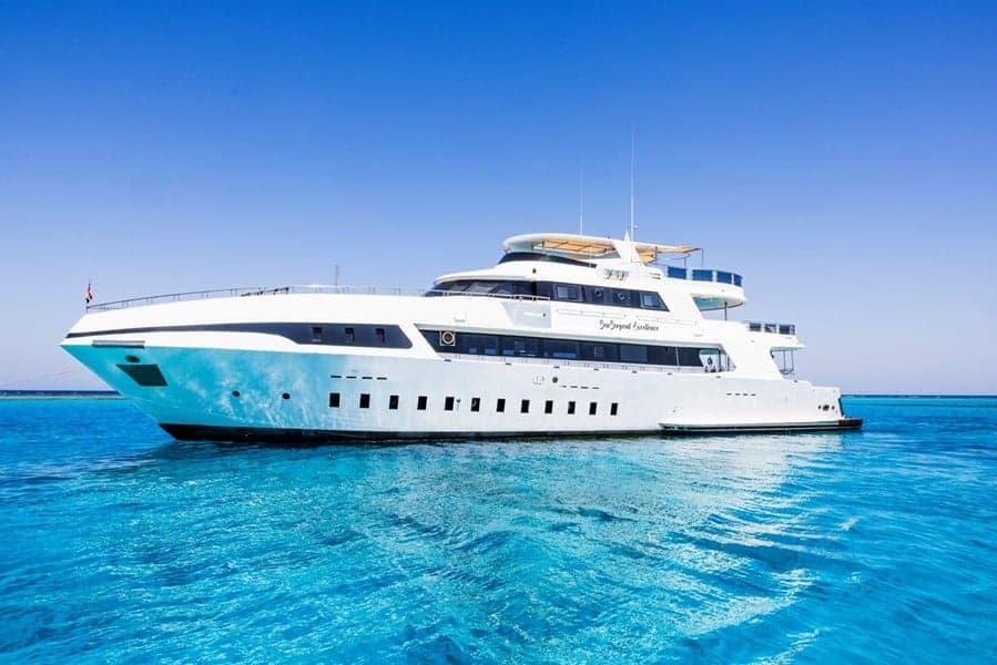 Sea Serpent Excellence delivers luxury across Egypt’s deep south, visiting famed sites like Rocky Island and Zabargad, where sharks and remote reefs rule