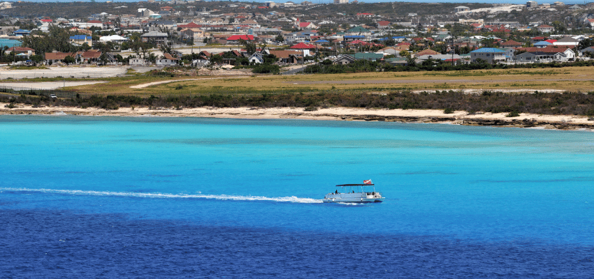 View of Grand Turk Island in British West Indies