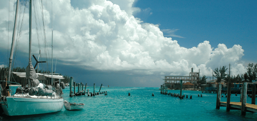 Storm rolling in off the coast of Bimini, Bahamas