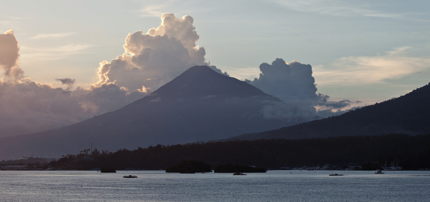 Volcanic landscape near Bitung in North Sulawesi, the main gateway area for Lembeh Strait diving