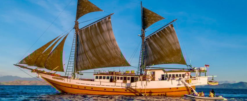 Ondina, a classic phinisi, charts a course through Raja Ampat and the Banda Sea, offering laid-back travel with world-class diving - manta rays, sea snakes, and rare macro critters