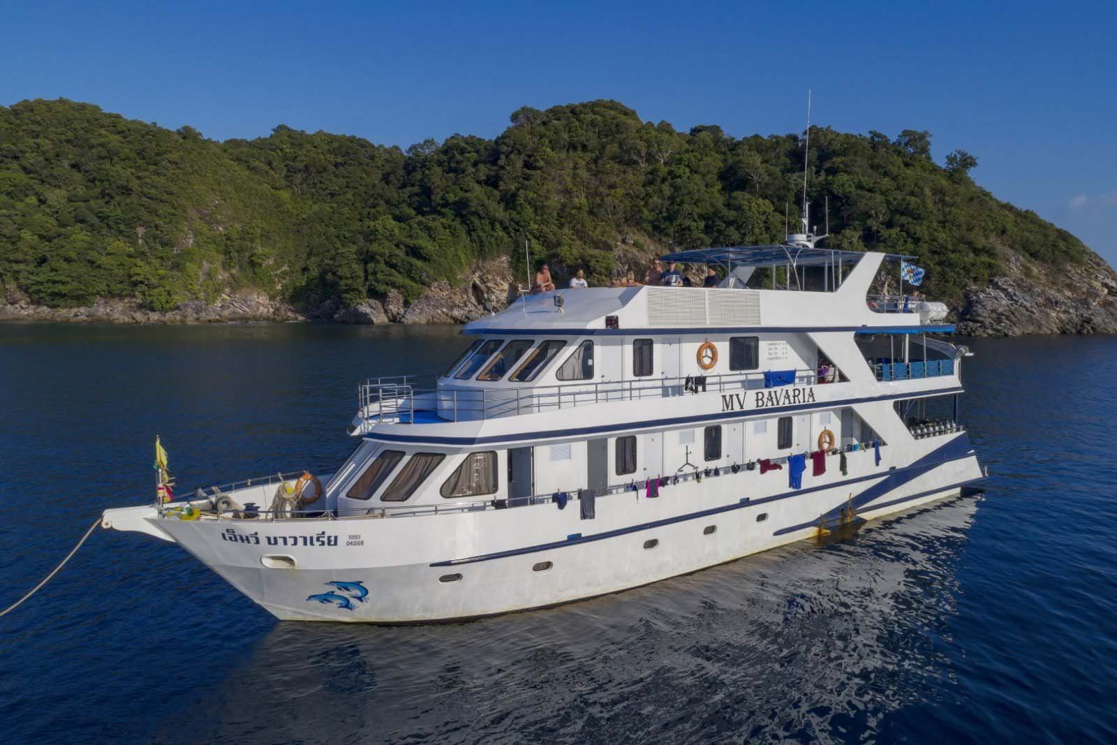 Bavaria liveaboard offers dive safaris to Thailand’s north and south Andaman hotspots. Highlights include Richelieu Rock, Koh Tachai, and encounters with whale sharks and ornate ghost pipefish