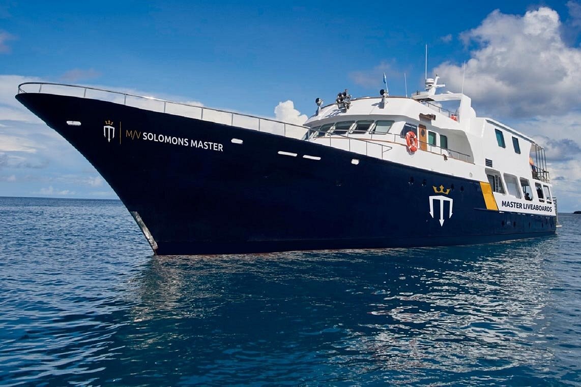 Solomons Master explores an untouched Pacific frontier - expect WWII wrecks, sea fans, and walls alive with schooling barracuda and reef sharks