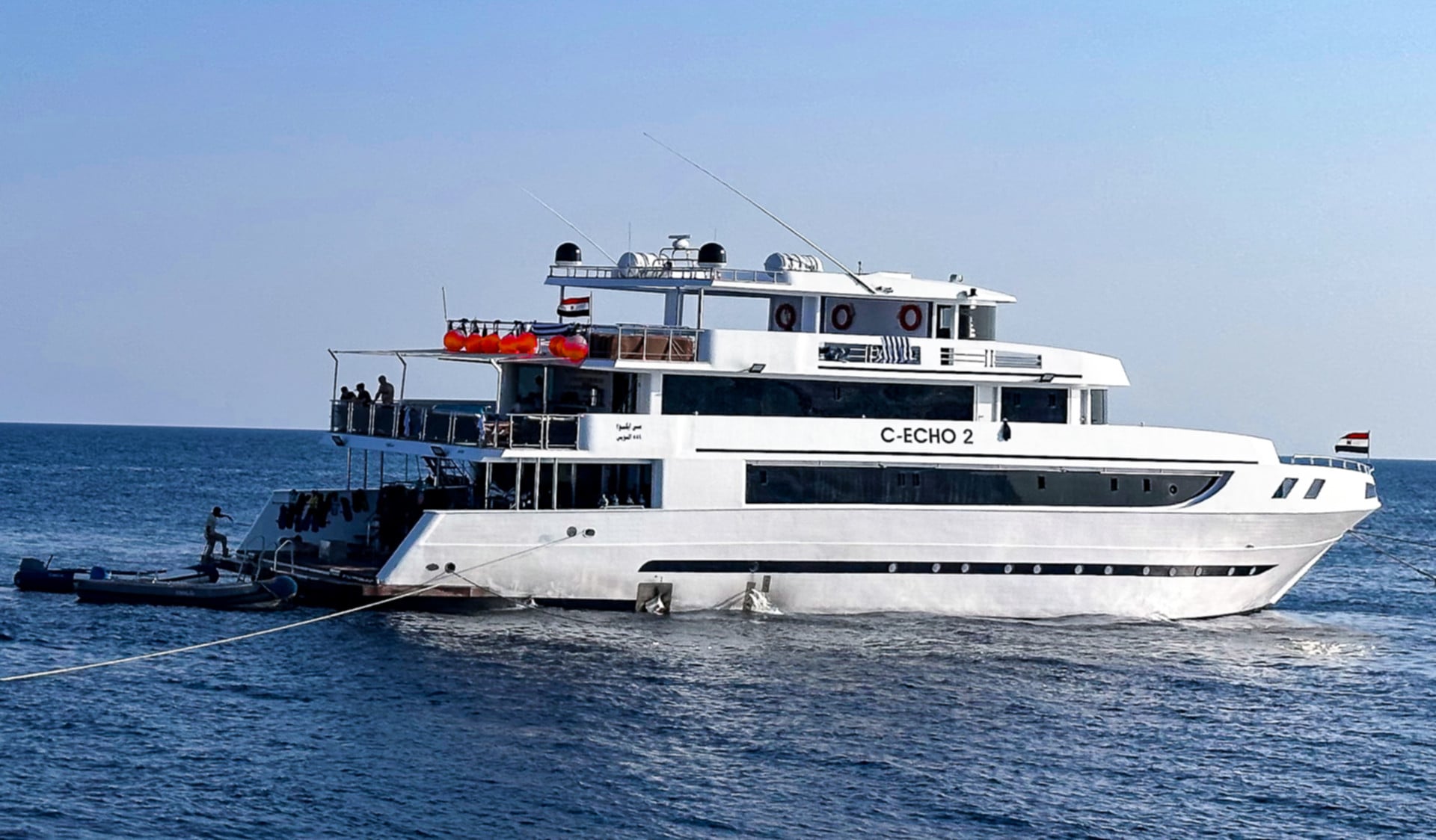 The C Echo 2 liveaboard is a 35-metre wooden vessel built in 2007 and renovated in 2022. Although designed to accommodate up to 30 guests, departures are intentionally limited to a maximu...