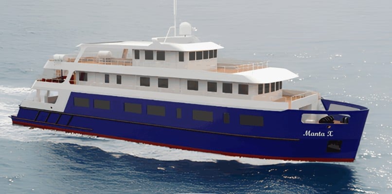 Manta X liveaboard is the newest addition to the fleet, scheduled for completion in May 2026, with her maiden voyage planned for November 2026. At 41 metres long and 9 metres wide, this st...