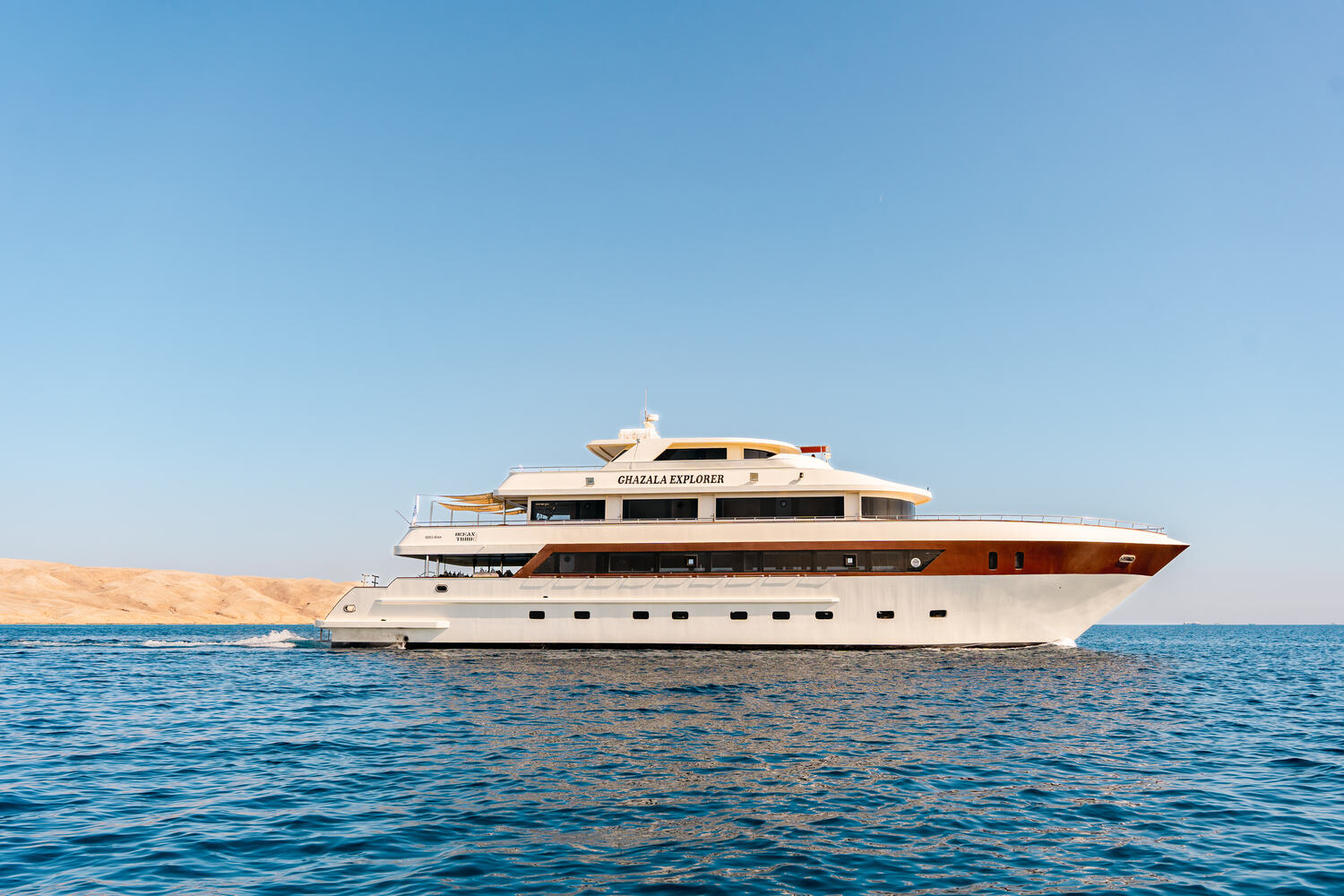 Ghazala Explorer liveaboard covers northern Red Sea classics like the Thistlegorm and Abu Nuhas wrecks, offering wreck-packed itineraries and the occasional visit from a curious dolphin