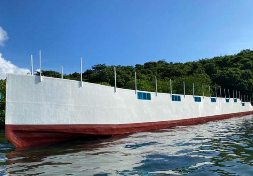 Sand Island Catamaran is a 41.1 m (135 ft) fibreglass dive boat designed for extended diving expeditions across the Philippines. With a slender catamaran profile, 6.9 m beam and twin Yamah...